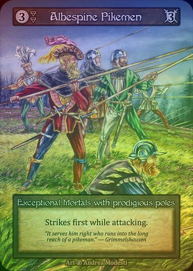 【FOIL】[Earth] Albespine Pikemen [beta-Exceptional]